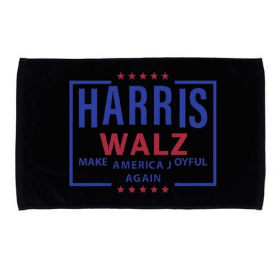 Kamala Harris Tim Walz Waltz Make America Joyful Again 2024 Microfiber Hand Towel