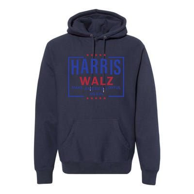 Kamala Harris Tim Walz Waltz Make America Joyful Again 2024 Premium Hoodie