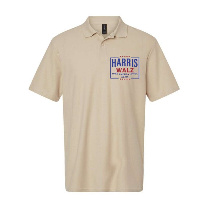 Kamala Harris Tim Walz Waltz Make America Joyful Again 2024 Softstyle Adult Sport Polo