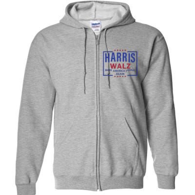 Kamala Harris Tim Walz Waltz Make America Joyful Again 2024 Full Zip Hoodie