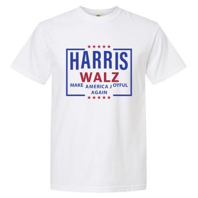 Kamala Harris Tim Walz Waltz Make America Joyful Again 2024 Garment-Dyed Heavyweight T-Shirt