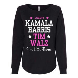 Kamala Harris Tim Walz 2024 President Election I’M With Them Womens California Wash Sweatshirt