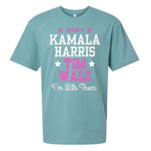 Kamala Harris Tim Walz 2024 President Election I’M With Them Sueded Cloud Jersey T-Shirt