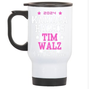 Kamala Harris Tim Walz 2024 President Election I’M With Them Stainless Steel Travel Mug