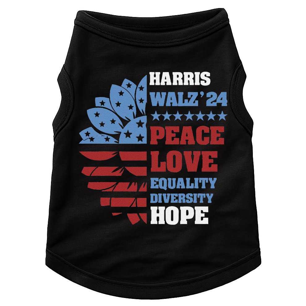 Kamala Harris Tim Walz 2024 Peace Lgbt Harris Walz Waltz Doggie Tank