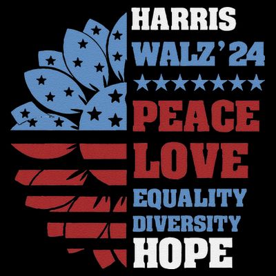 Kamala Harris Tim Walz 2024 Peace Lgbt Harris Walz Waltz T-Shirt