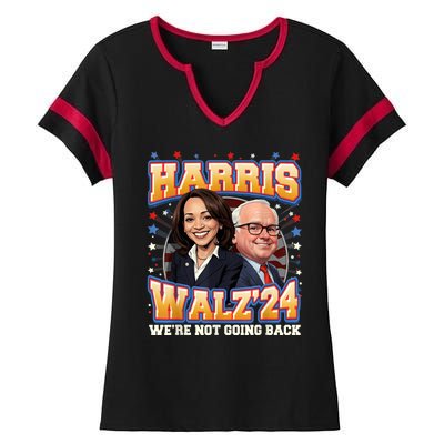 Kamala Harris Tim Waltz 2024 Ladies Halftime Notch Neck Tee