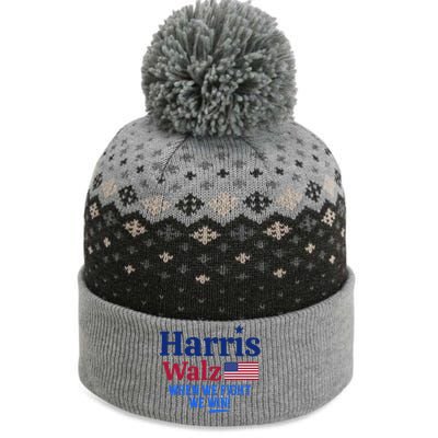 Kamala Harris Tim Walz When We Fight We Win The Baniff Cuffed Pom Beanie