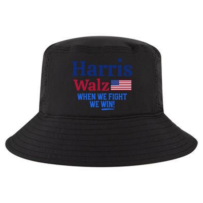 Kamala Harris Tim Walz When We Fight We Win Cool Comfort Performance Bucket Hat