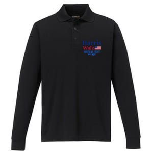 Kamala Harris Tim Walz When We Fight We Win Performance Long Sleeve Polo