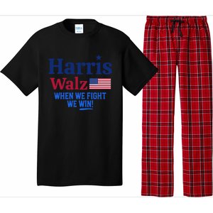 Kamala Harris Tim Walz When We Fight We Win Pajama Set