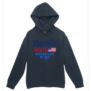 Kamala Harris Tim Walz When We Fight We Win Urban Pullover Hoodie