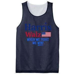 Kamala Harris Tim Walz When We Fight We Win Mesh Reversible Basketball Jersey Tank