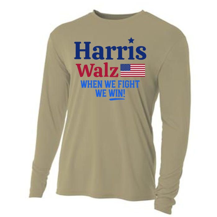 Kamala Harris Tim Walz When We Fight We Win Cooling Performance Long Sleeve Crew