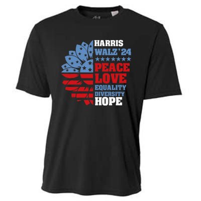 Kamala Harris Tim Walz 2024 Peace Lgbt Harris Walz Waltz Cooling Performance Crew T-Shirt