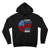 Kamala Harris Tim Walz 2024 Peace Lgbt Harris Walz Waltz Hoodie