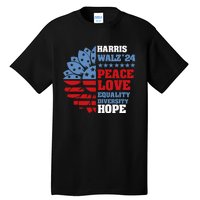 Kamala Harris Tim Walz 2024 Peace Lgbt Harris Walz Waltz Tall T-Shirt