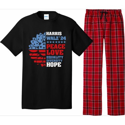 Kamala Harris Tim Walz 2024 Peace Lgbt Harris Walz Waltz Pajama Set