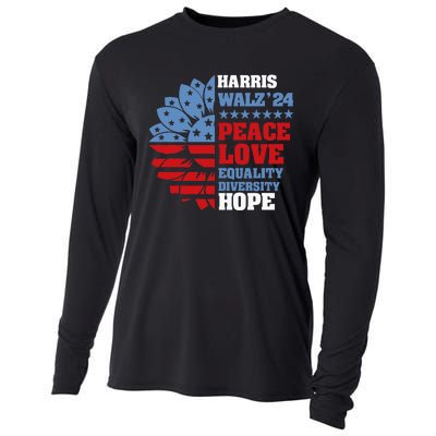 Kamala Harris Tim Walz 2024 Peace Lgbt Harris Walz Waltz Cooling Performance Long Sleeve Crew