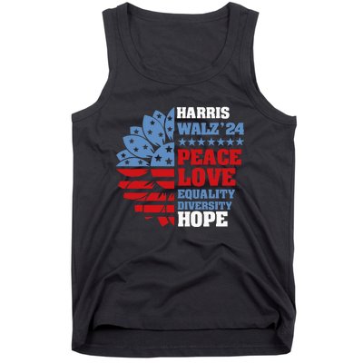 Kamala Harris Tim Walz 2024 Peace Lgbt Harris Walz Waltz Tank Top