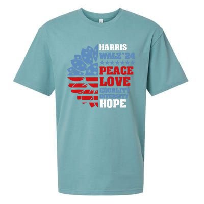 Kamala Harris Tim Walz 2024 Peace Lgbt Harris Walz Waltz Sueded Cloud Jersey T-Shirt