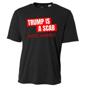 Kamala Harris Tim Walz Election Donald Trump Is A Scab Vote Harris Cooling Performance Crew T-Shirt