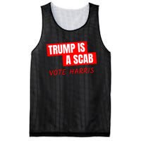 Kamala Harris Tim Walz Election Donald Trump Is A Scab Vote Harris Mesh Reversible Basketball Jersey Tank