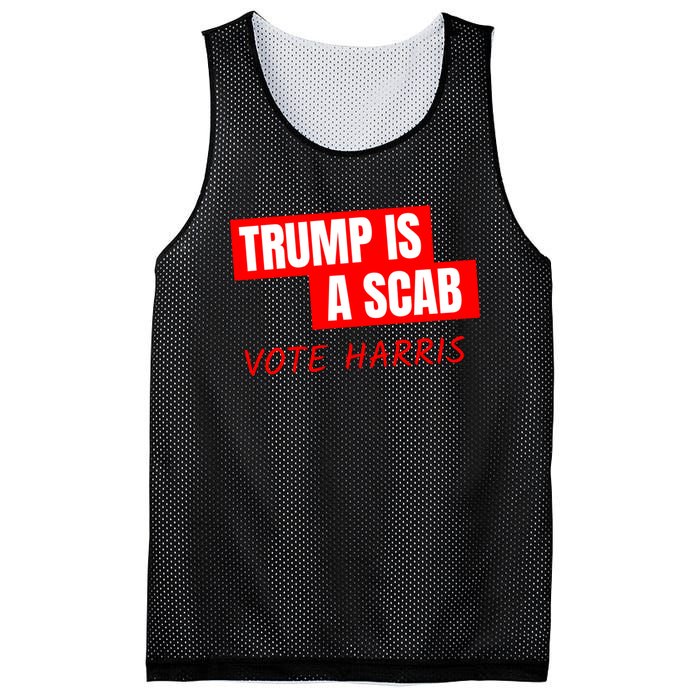 Kamala Harris Tim Walz Election Donald Trump Is A Scab Vote Harris Mesh Reversible Basketball Jersey Tank