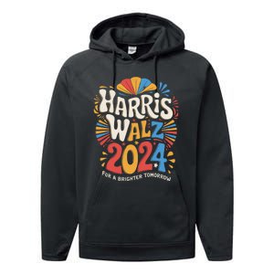 Kamala Harris Tim Waltz Campaign Harris Walz 2024 Election Performance Fleece Hoodie