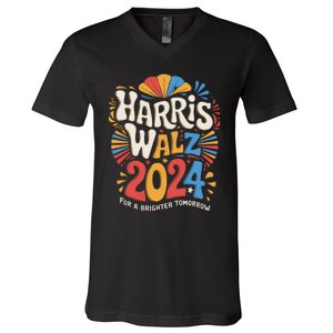 Kamala Harris Tim Waltz Campaign Harris Walz 2024 Election V-Neck T-Shirt