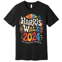 Kamala Harris Tim Waltz Campaign Harris Walz 2024 Election Premium T-Shirt