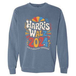 Kamala Harris Tim Waltz Campaign Harris Walz 2024 Election Garment-Dyed Sweatshirt