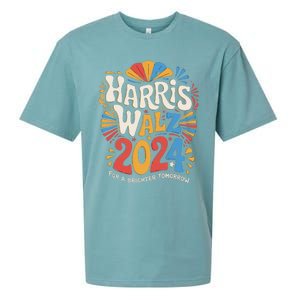 Kamala Harris Tim Waltz Campaign Harris Walz 2024 Election Sueded Cloud Jersey T-Shirt