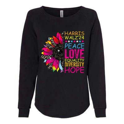 Kamala Harris Tim Walz 2024 Peace Lgbt Harris Walz Waltz Womens California Wash Sweatshirt