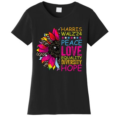 Kamala Harris Tim Walz 2024 Peace Lgbt Harris Walz Waltz Women's T-Shirt