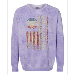 Kamala Harris Tim Walz Waltz Colorblast Crewneck Sweatshirt