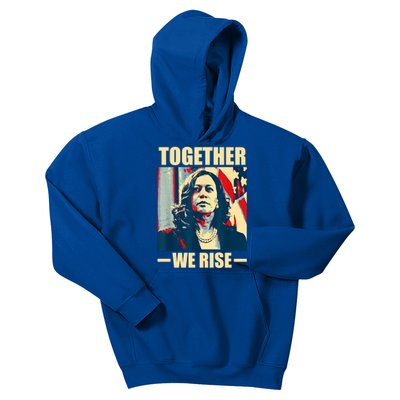 Kamala Harris Together We Rise Design Political Gift Kids Hoodie