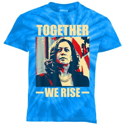 Kamala Harris Together We Rise Design Political Gift Kids Tie-Dye T-Shirt