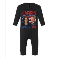 Kamala Harris Tim Walz Waltz Infant Fleece One Piece