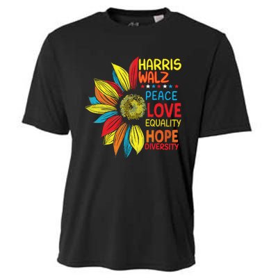 Kamala Harris Tim Walz 2024 Peace Lgbt Harris Walz Waltz Cooling Performance Crew T-Shirt