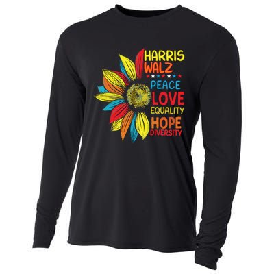 Kamala Harris Tim Walz 2024 Peace Lgbt Harris Walz Waltz Cooling Performance Long Sleeve Crew