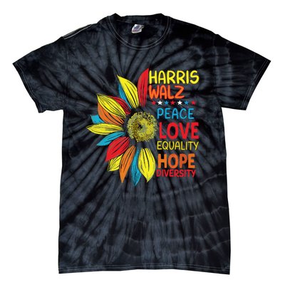 Kamala Harris Tim Walz 2024 Peace Lgbt Harris Walz Waltz Tie-Dye T-Shirt