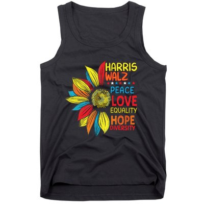 Kamala Harris Tim Walz 2024 Peace Lgbt Harris Walz Waltz Tank Top