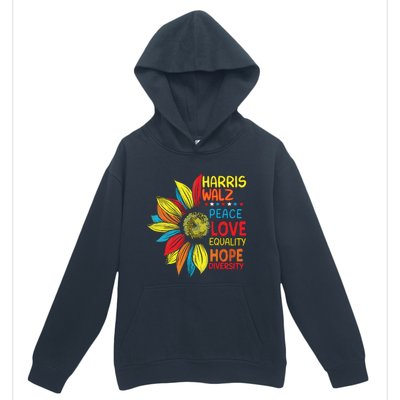 Kamala Harris Tim Walz 2024 Peace Lgbt Harris Walz Waltz Urban Pullover Hoodie