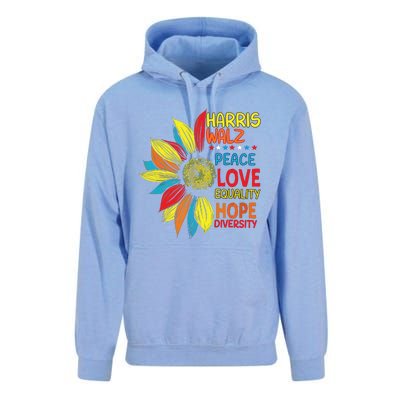 Kamala Harris Tim Walz 2024 Peace Lgbt Harris Walz Waltz Unisex Surf Hoodie