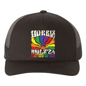 Kamala Harris Tim Walz Pride Lgbt 2024 Together We Rise Yupoong Adult 5-Panel Trucker Hat