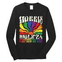 Kamala Harris Tim Walz Pride Lgbt 2024 Together We Rise Long Sleeve Shirt