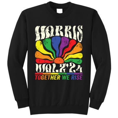 Kamala Harris Tim Walz Pride Lgbt 2024 Together We Rise Sweatshirt