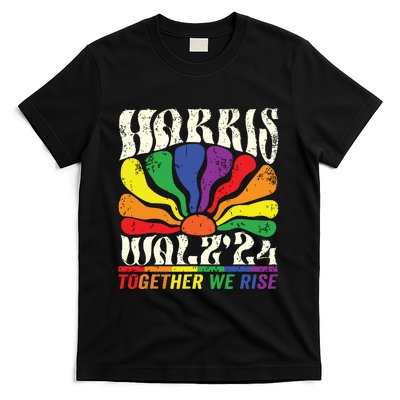 Kamala Harris Tim Walz Pride Lgbt 2024 Together We Rise T-Shirt