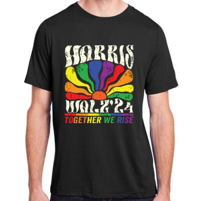 Kamala Harris Tim Walz Pride Lgbt 2024 Together We Rise Adult ChromaSoft Performance T-Shirt